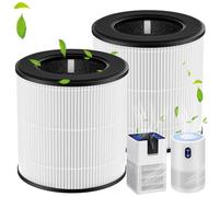 M05 B-D02L Replacement Filter Compatible with MOOKA M05/ B-D02L Air Purifi-ers, for KOIOS B-D02L, for VEWIOR B-D02U, HEPA Air Filter and Activated Carbon Filter, 2 Pack, White