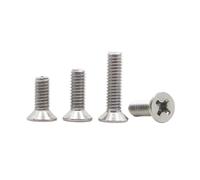M1 .2 .4 .6 M2 .5 M3 M4 Black Steel / 304 Stainless Mini Phillips Cross Flat Countersunk Head Screw Bolt GB819