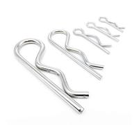 M1 .2 .6 .8 M2 .5 M3 M4 M5 M6 M7 Steel R Type Spring Cotter Pin Wave Shape Split Clip Clamp Hair Tractor For Car For Automotive, Mechanics, Garage(10pcs 2.5x50mm)