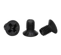 M1.2 M1.4 M1.6 M2 M2.5 M3 M4 Black Carbon Steel DIN965 Cross Recessed Countersunk Flat Head Micro Machine Screw (Size : 400Pcs M3x6)