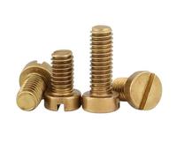M1.2 m1.4 m1.6 M2 M2.5 M3 M4 M5 M6 M8 DIN84 Brass Slotted Cheese Head Screw Brass Bolt length 3-30mm(5mm,M1.2 20pcs)