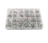 M1.2 M1.4 M1.7 M2 M2.2 M2.6 M3 M4 M5 304 Stainless Steel Small Cross Phillips Pan Round Head Self-tapping Screws Wood Screw Set(M1.2-M4-1810pcs)