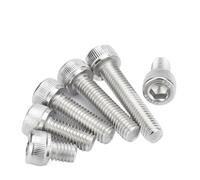 M1.4 M1.6 M2 M2.5 M3 M4 M5 304 A2-70 Stainless Steel Bolt Hexagon Hex Socket Cap Head Screws Length 3-100mm(12mm,M1.4-50pcs)