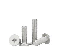 M1.4 M1.6 M2 M2.5 M3 M4 M5 M6 M8 CM Cross Ultra Thin Super Low Flat Head Screw Bolt A2-70 304 Stainless Steel(20mm,M2.5 (50pcs))
