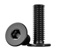 M1.4 M1.6 M2 M2.5 M3 M4 M5 M6 M8 M10 Black 304 Stainless Steel Hexagon Hex Socket screw Ultra Thin Flat Wafer Head Screw(X8mm)