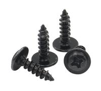 M1.4 M1.7 M2 M2.3 M2.6 M3 M3.5 M4 Black Steel Small Mini Cross Phillips Round Head with Washer Self-Tapping Screw(8mm,M2.3 (200pcs))
