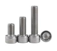 M1.6-0.35 x 7mm Socket Head Cap Screws Metric, Hex Socket Screw, Allen Socket Drive, 304 Stainless Steel (A2-70), Full Thread, Bright Finish, Machine Thread, DIN912,100 Pcs