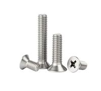 M1.6 M2 M2.5 M3 M3.5 M4 M5 M6 M8 Stainless Steel Cross Recessed Pan/Countersunk Head Screw TV Computer Furniture Bolts(Countersunk Head,6MM_M3 (50PCS))