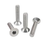 M1.6 M2 M2.5 M3 M4 M5 M6 304 Stainless Steel Black grade 10.9 Hexagon Hex Socket Head Flat Countersunk Screw(304 Stainless,10MM_M1.6 (50PCS))