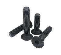 M1.6 M2 M2.5 M3 M4 M5 M6 304 Stainless Steel Black grade 10.9 Hexagon Hex Socket Head Flat Countersunk Screw(10.9 steel,4MM_M1.6 (50PCS))