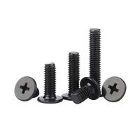M1.6 M2 M2.5 M3 M4 M5 M6 Black 304 Stainless Steel Cross Ultra Thin Low Flat Wafer Head Screw