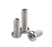 M1.6 M2 M2.5 M3 M4 M5 M6 DIN7985 GB818 304 Stainless Steel Cross Recessed Pan Head Screw TV Computer Bolts(30mm,M3.5 x 50Pieces)