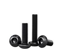 M1.6 M2 M2.5 M3 M4 M5 M6 M8 M10 M12 Grade 12.9 High Strength Black Carbon Steel Hexagon Socket Button Head Bolt(25mm,M5-10pcs)