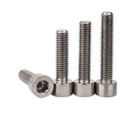 M1.6 M2 M2.5 M3 M4 M5 M6 M8 M10 M12 TA2 Pure Titanium Gr2 DIN912 Hex Socket Head Cap Allen Bolt Screw Length=5-70mm 1/3pcs(25mm,1pc M8)