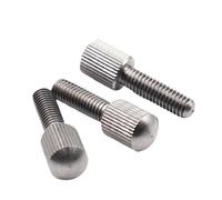 M1.6-M8 304 Stainless Steel GB836 Knurled Thumb Screw, Small Head Straight Knurl Hand Tighten Adjusting Fastener(10mm,M6 (3pcs))