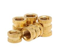 M1.6 Threaded Inserts,100Pcs M1.6 * 3 * 3mm Copper Heat Set Insert,Knurled Inserts Nuts Embed Parts Pressed Fit Into Holes for Plastic and 3D Printing Components