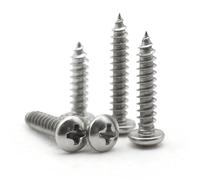 M1.7 M2 3/4/5/6-30mm 304 Stainless Steel Cross Pan Round Head Screw Wood Screws 100Pcs(16mm,M1.7 (100pcs))