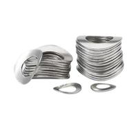 M1.7 M2 .5 M3 M4 M5 M6 M8 M10 304 Stainless Steel Curved Washers Wave Spring Washer(M6-20pcs)