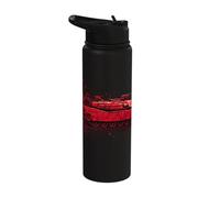 M1 Abrams Red Tank Splatter Streetwear Stainless Steel Insulated Water Bottle