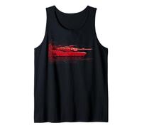 M1 Abrams Red Tank Splatter Streetwear Tank Top