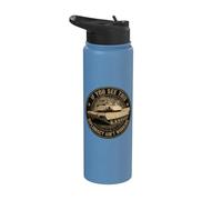 M1 Abrams Tank Diplomacy Military Tanks Veteran Joke Saying Stainless Steel Insulated Water Bottle