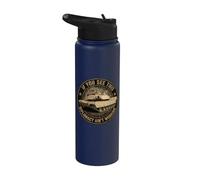 M1 Abrams Tank Diplomacy Military Tanks Veteran Joke Saying Stainless Steel Insulated Water Bottle