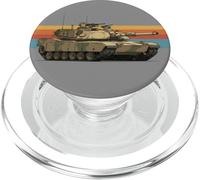 M1 Abrams Tank Retro Sunset Graphic PopSockets PopGrip for MagSafe