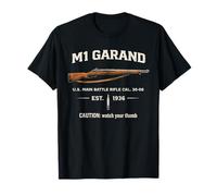 M1 Garand Rifle Watch Your Thumb WWII Vintage World War Two T-Shirt