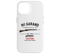 M1 Garand Rifle WWII Gun Watch Your Thumb EST 1936 M1 Garand Case for iPhone 14