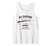 M1 Garand Rifle WWII Gun Watch Your Thumb EST 1936 M1 Garand Tank Top