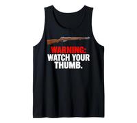 M1 Garand Rifle WWII Watch Your Thumb World War 2 Enthusiast Tank Top