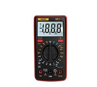 M1 Handheld Digital Multimeter LCD Backlight High Precision AC/DC Voltage Current Resistance Transistor Continuity Tester Overload Protection Red