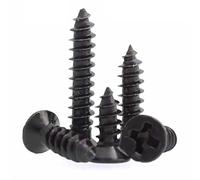 M1 M1.2 1.4 1.7 2 M2.3 2.6 M3 M3.5 M4 Carbon Steel Cross Phillips Flat Countersunk Head Self-Tapping Wood Screw 12mm 200pcs M2