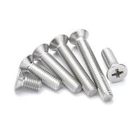 M1 M1.2 M1.4 M1.6 Cross Recessed Countersunk Screws 304 Stainless Steel Flat Head Machine Bolts 3 4 5 6 8 10 18 20mm(M1.2x8mm 50pcs)