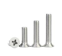 M1 M1.2 M1.4 M1.6 M2 M2.5 M3 M3.5 M4 M5 M6 Cross Socket Countersunk Flat Head Screw Bolts Stainless Steel(45mm,M4 (20pcs))