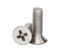 M1 M1.2 M1.4 M1.6 M2 M2.5 M3 M4 M5 2-16mm Carbon Steel Nickel Plated Countersunk Flat Cross Head Bolt Mini Screw(7MM_M1.4 50PCS)