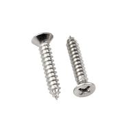 M1 M1.2 M1.4 M1.7 M2 M2.3 M2.6 M3 M4 M5 M6 Mini Stainless Steel Recessed Countersunk Flat Head Self-tapping Wood Screw(45mm,M2.2 50pcs)