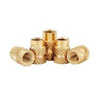 M1 M1.4 M1.6 M1.7 M2 M2.5 M3-M8 Brass Heat Threaded Insert Nut Copper Hot Melt Knurled Injection Embedment Nut Of 3D Pringting(1.5mm,M1.4xOD2.3mm-50pcs)