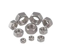 M1 - M10 Hexagon Nuts With Metric Screw Threads Stainless Steel M1.6 M2 M2.5 M3 M3.5 M4 M5 M6 M8 M10 5-50pcs(M4-50pcs)