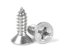 M1-M3 Countersunk Head Screw Nickel Plated Phillips Flat Self Tapping Screws 100Pcs, 100pcs, M2x6