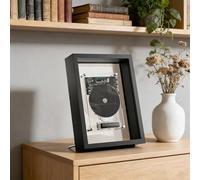 M1 Transparent CD Player, Wall or Desk Mount, Bluetooth 5.0 Transmitter, 8-Hour Rechargeable Battery, AUX Output, Industrial Art Design (Black)