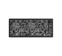M1 V5 Aluminum Mechanical Keyboard 75% Topographic Theme Quick Release Gaming Keyboard with Knob, 8000 mAH RGB Hot-swappable Black Custom Keyboard with Side-printed Keycaps Pre lubed Piano Switch
