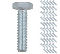 M10 10mm x 40mm Hex Headed Set Screw Bolt Fastener Fully Threaded 50pc