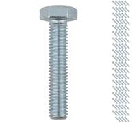 M10 10mm x 50mm Hex Headed Set Screw Bolt Fastener Fully Threaded 100pc