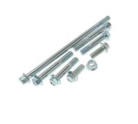 M10 * 25 50 70 125 130 140 150 155 160 180mm 1.25 Pitch Grade 8.8 Galvanized GB5787 Hexagon Head Flange Face Bolt Screws(1Pcs 155mm)