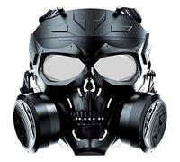 M10 Airsoft Protective Gas Mask Tactical, Full Face Eye Protection Skull Dummy Game Mask, Adjustable Strap for BB Gun Outdoor Sport CS Cosplay Shooting Movie Costume Paintball Halloween Masquerade