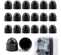 M10 Black Plastic Nut and Bolt, 20 Pcs Hex Nut Cover Dome Screw Caps Covers Hex Bolt Nut Protection Caps Screw Caps Assortment Kit Bolt Cover Cap for Bolts Hex Hexagon Screws (17mm Spanner)