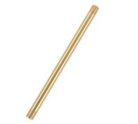 M10 Brass Hollow Tube with Dual External Threaded Ends | Vintage Brass Look with Raw Metallic Finish, Lightweight Heat Dissipation Aid, for Pendant Lights and Wall Sconces