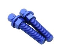 M10 CNC Rear Axle Chain Adjuster Bolt Blocks Compatible With EC EX MC, EXC SX XC, TC FC TE FE Models(Blue)