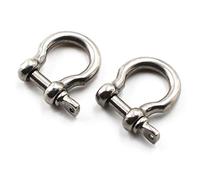M10 D Ring Bow Shackles Heavy Duty With Pin For Bow Rigging,Anchor,Towing,Off Road Recovery-304 Stainless Steel 2PCS